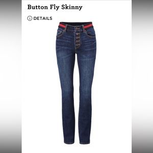 CAbi Button fly skinny Jean size 14